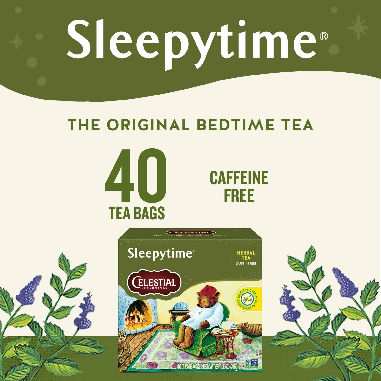 Sleepytime Caffeine-Free Herbal Tea Bags (40 Count)