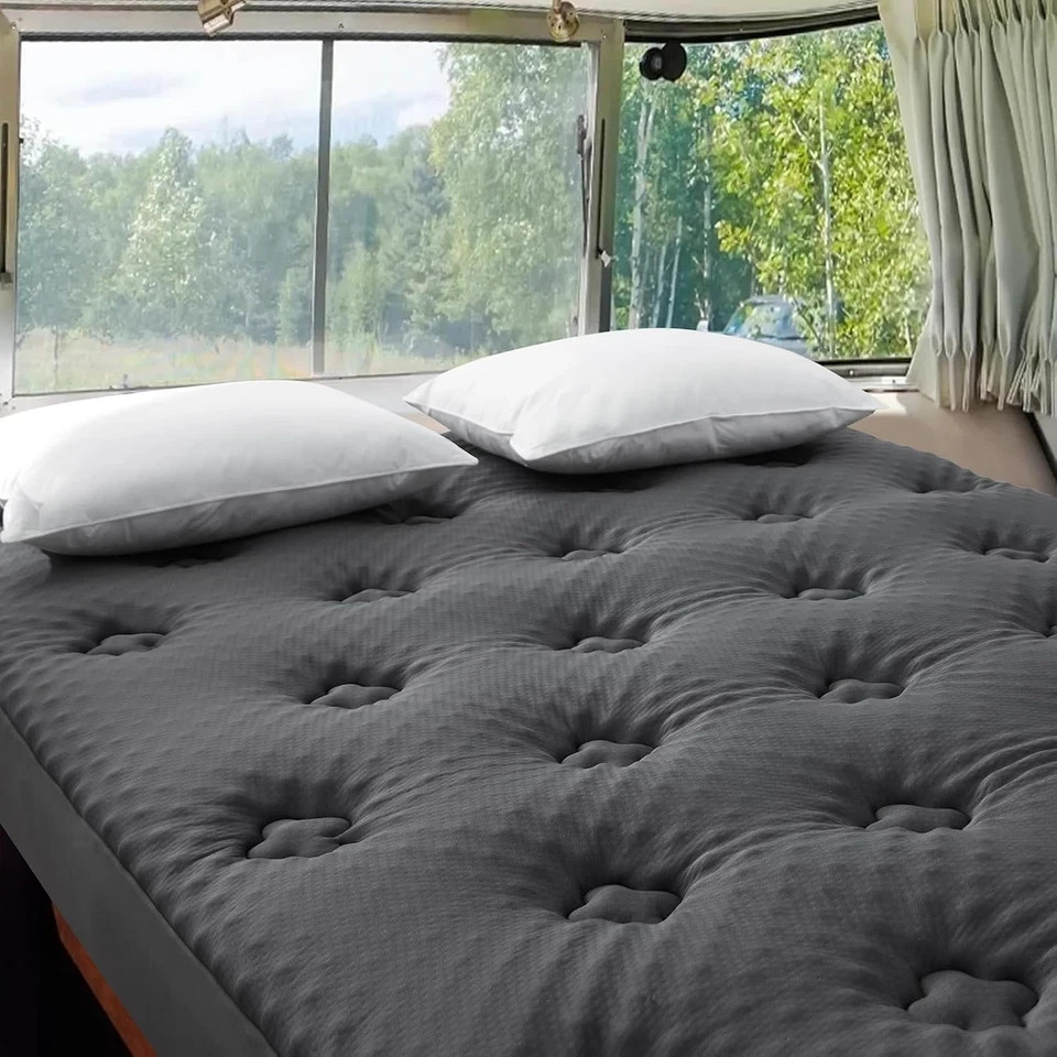 Hansleep Memory Foam Mattress Short Queen 60″ x 75″, Charcoal