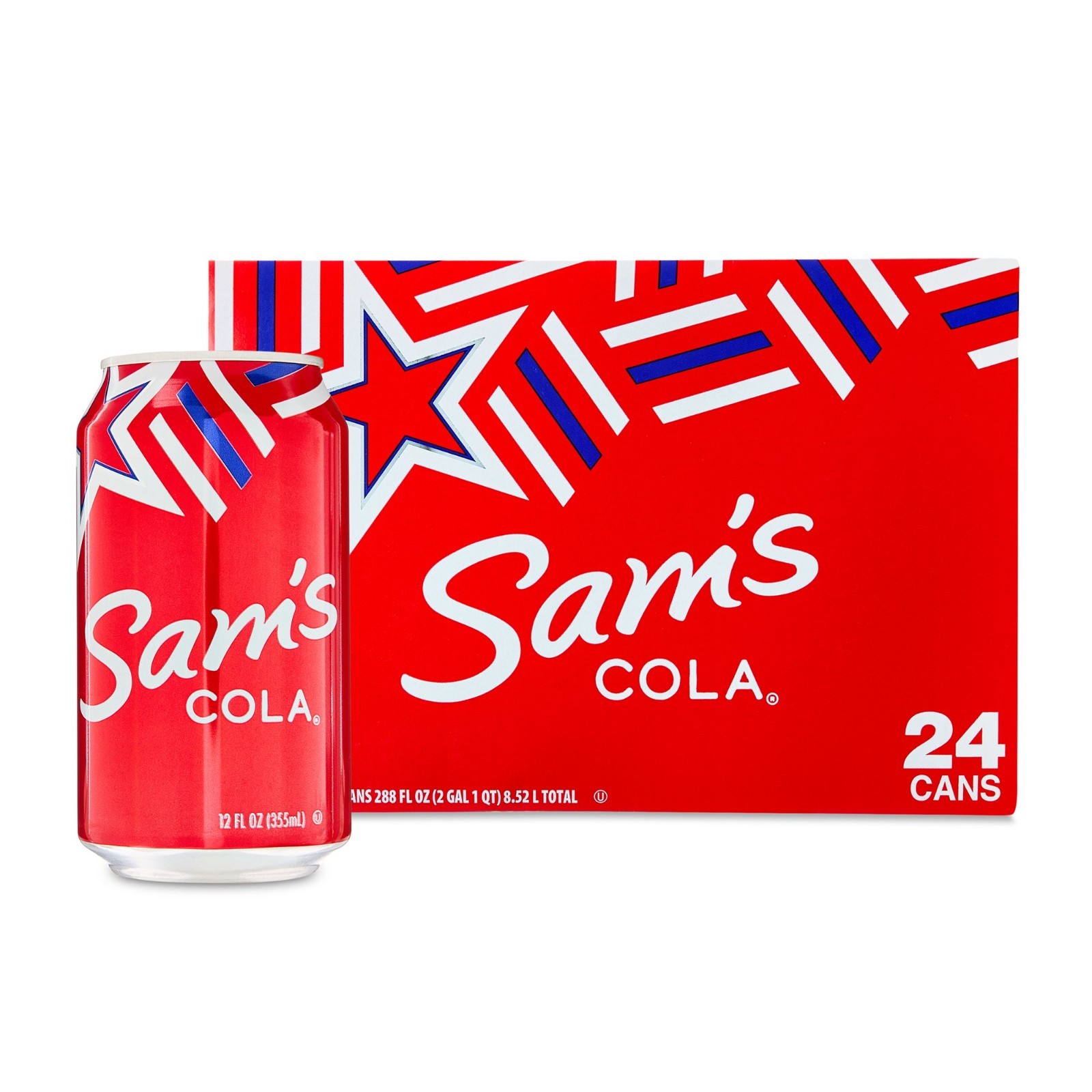Sams Cola Soda Pop 12 oz 24 Pack Cans
