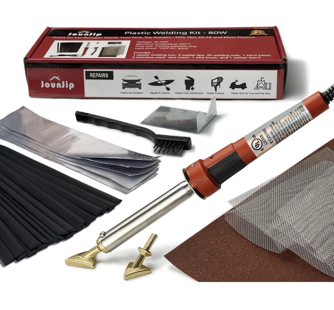 JOUNJIP Standard Plastic Welding Kit- UL Certified Welder 80W- Professional