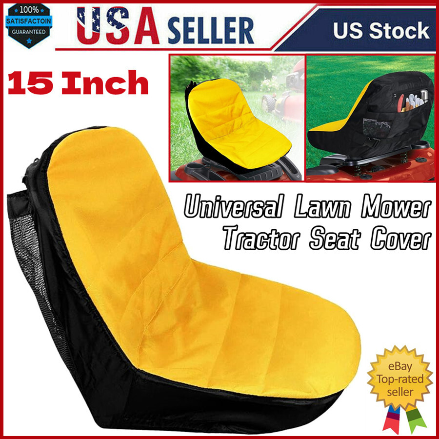 15inch Lawn Mower Tractor Seat Cover Comfort Pads Protector Waterproof Universal