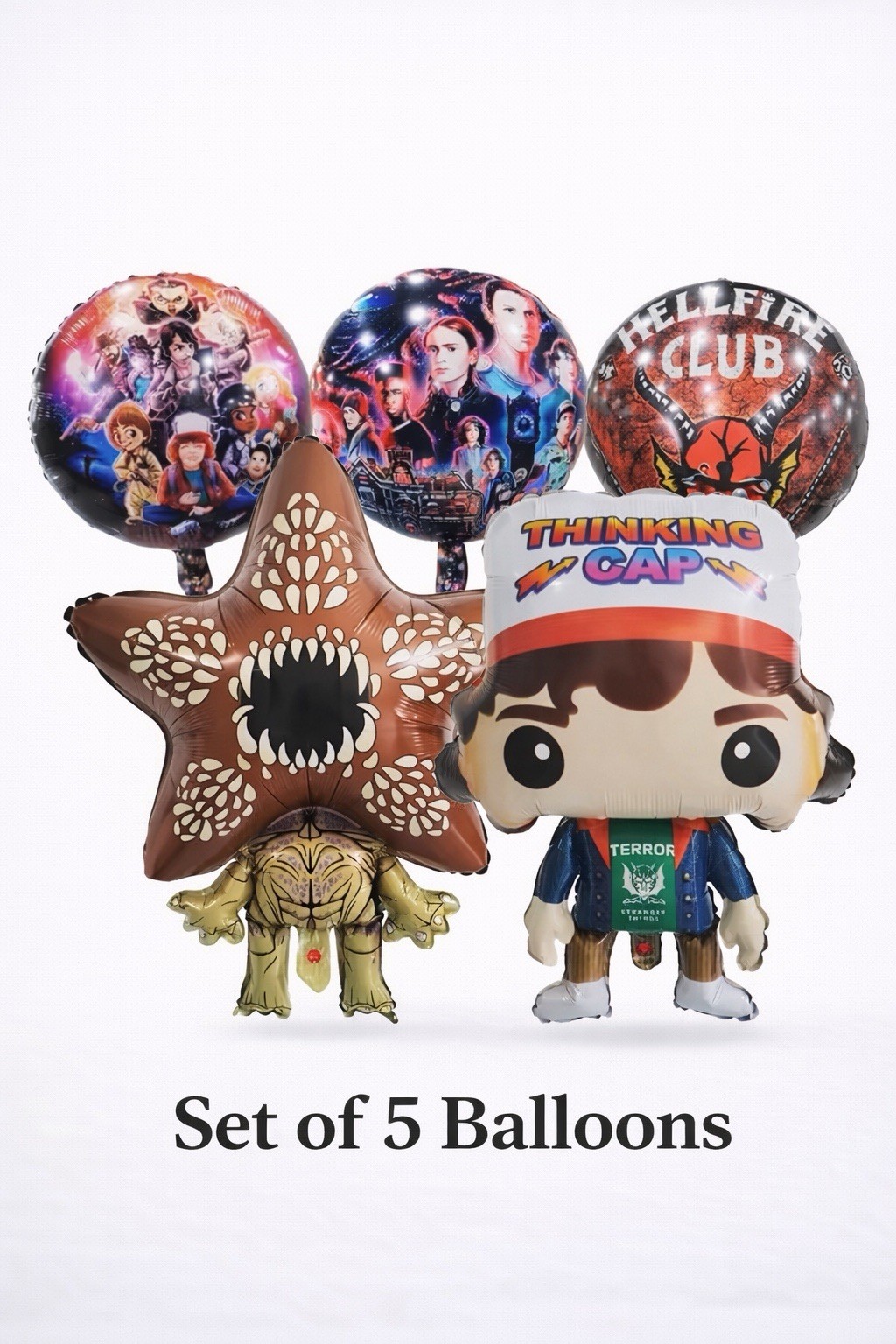 Stranger Things Balloon Set 5 pcs | Kids Birthday Party decor | Foil Balloons