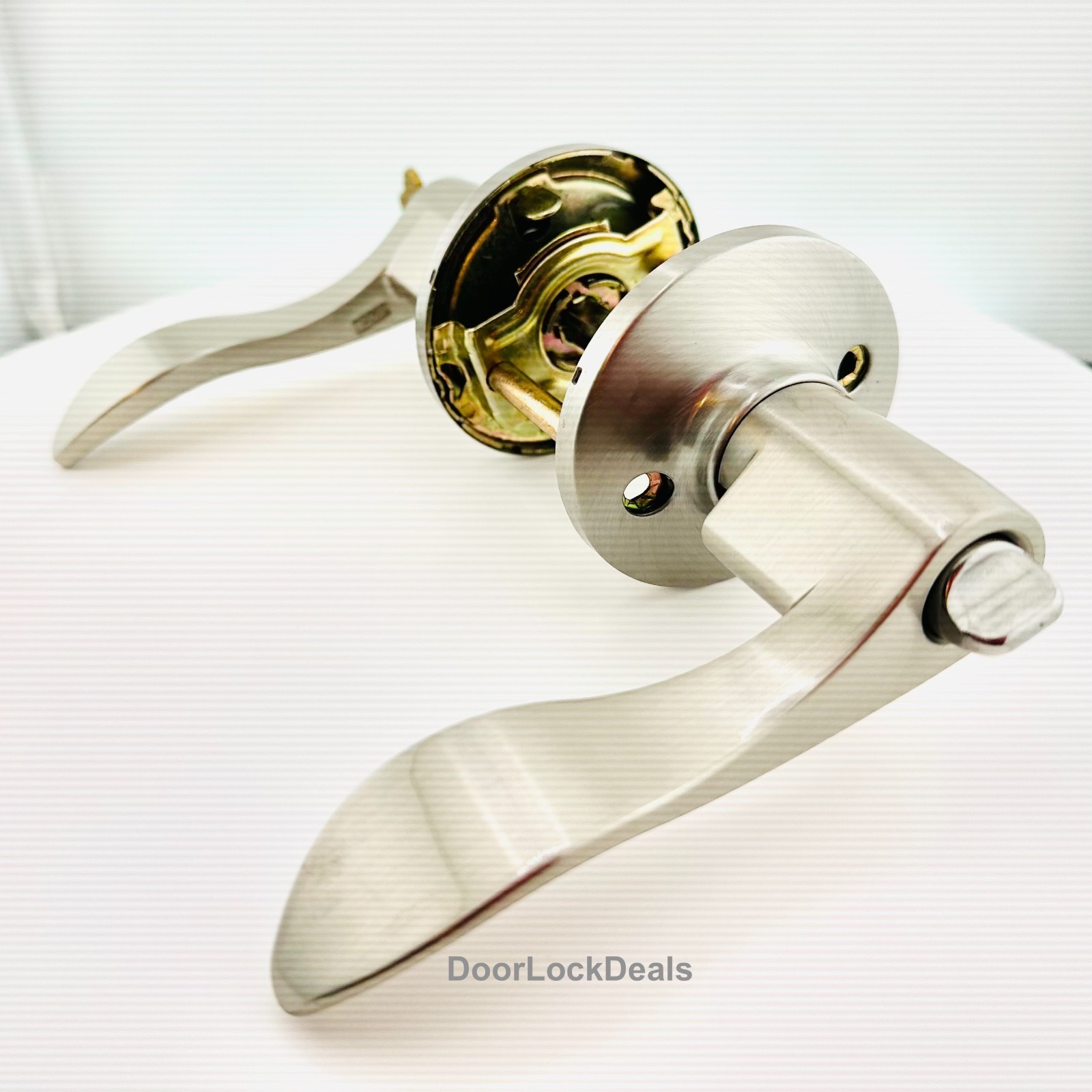 Schlage Compatible Satin Nickel 619 US15 Keyed Entry Door Lock J54 Exterior