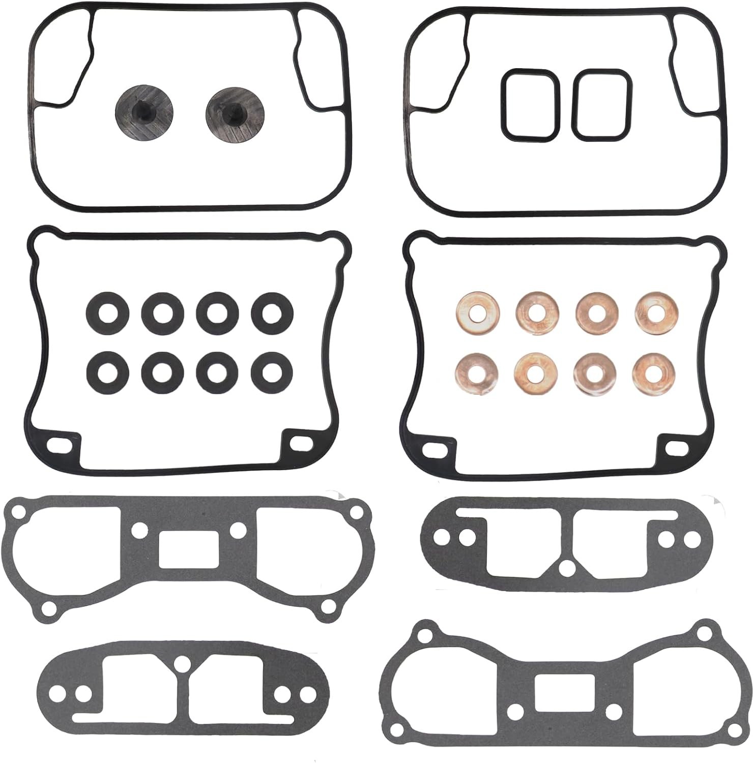 New Rocker Box Gasket Kit Steel Base Gaskets Fit for Harley Evolution 17042-92