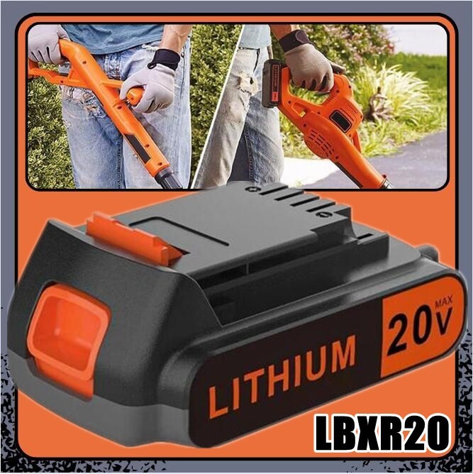 20V Lithium-ion 1.5Ah Battery &Charger for BLACK DECKER 20Volt LBXR20 LBX20 LB20