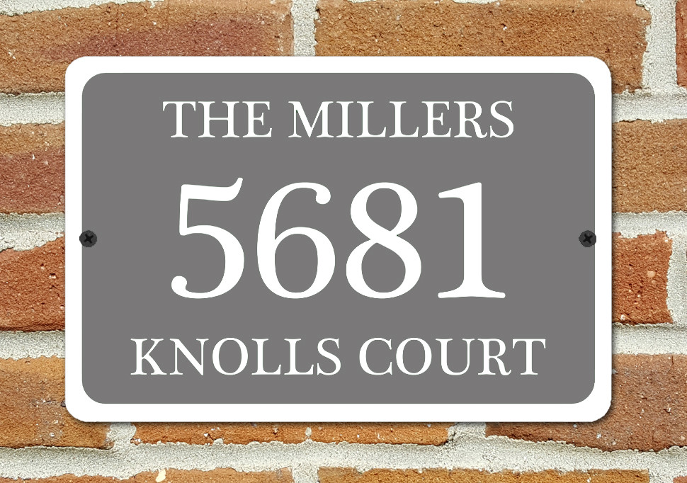 Customized House Number Plaque Aluminum Metal 12″ x 8″ Home Address Sign