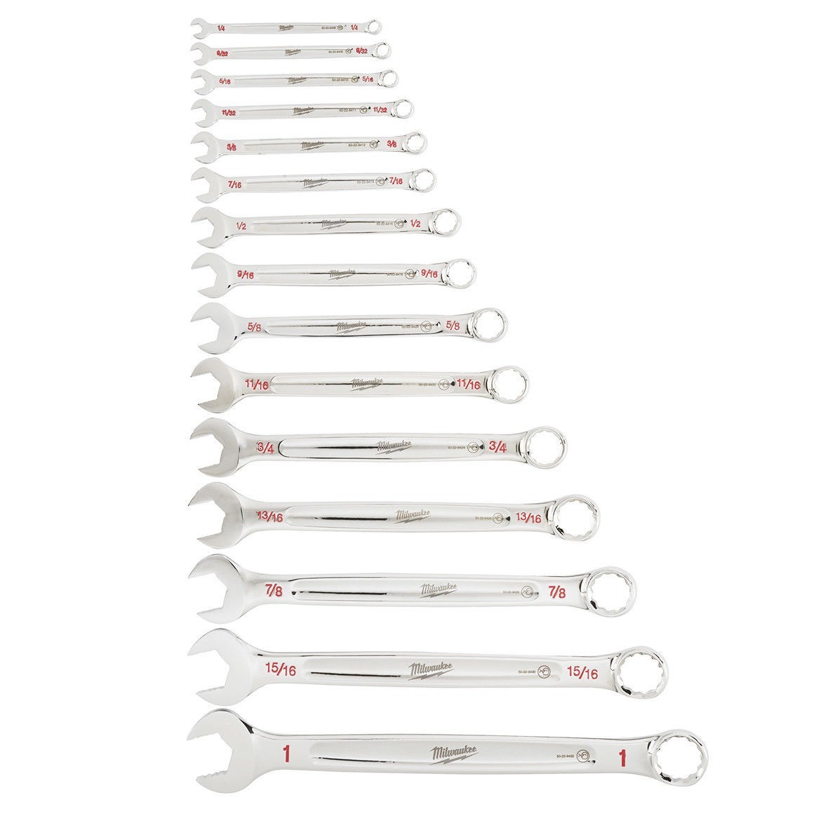 Milwaukee Combination Wrench Set 15 Piece SAE 48-22-9415 new