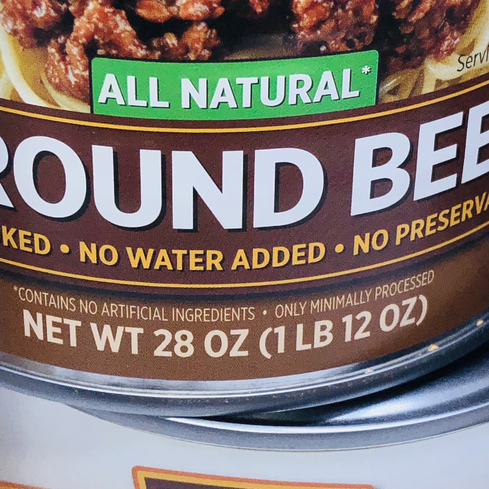 Keystone Meats All Natural Ground Beef Fully Cooked 28oz No Preservatives 6 CANS