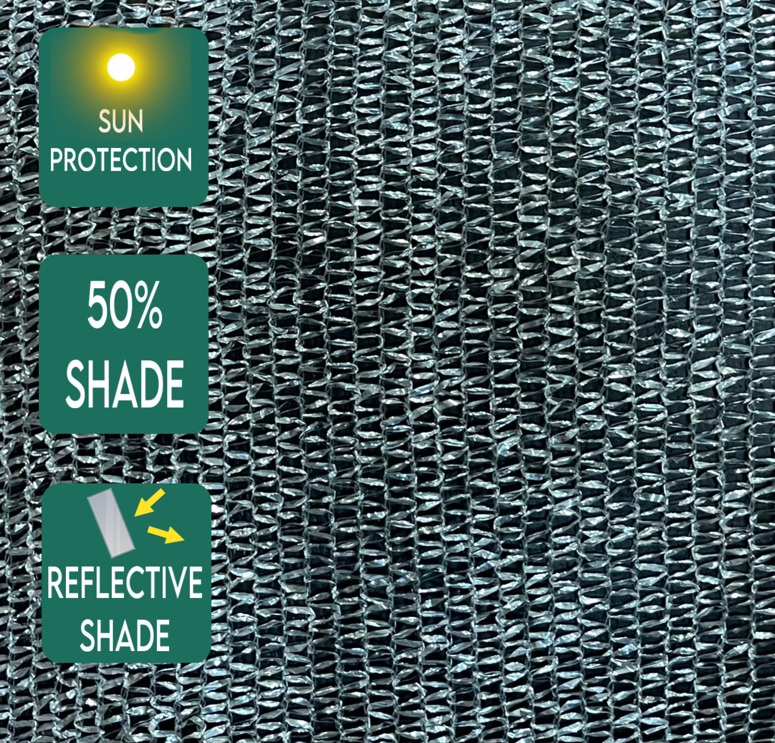 Reflective 50% Silver Lining Heat Reflector Shade Cloth- Summer Time *Free Shipp