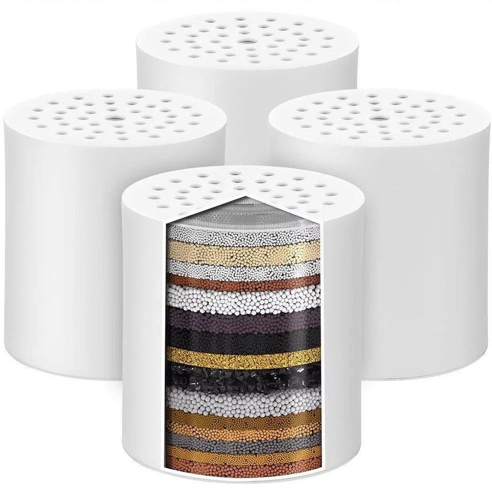 4 Pack 20 Stage Shower Filter Replacement Cartridge Shower Filter for Hard Water