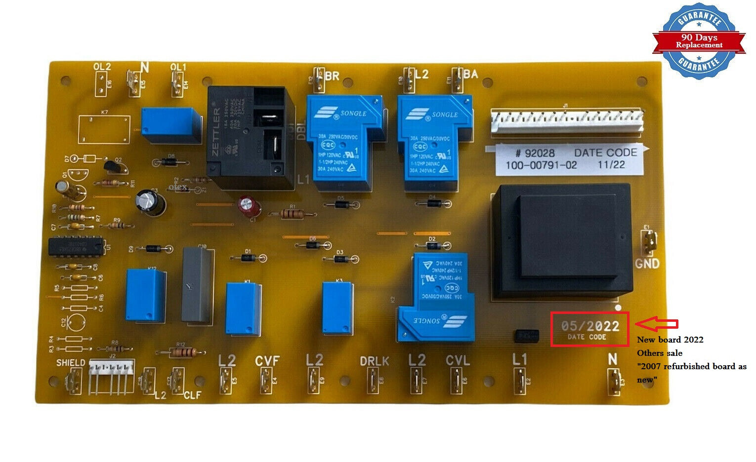 NEW 92028 for Dacor Oven Relay Board – 90 Day Replacement Guarantee