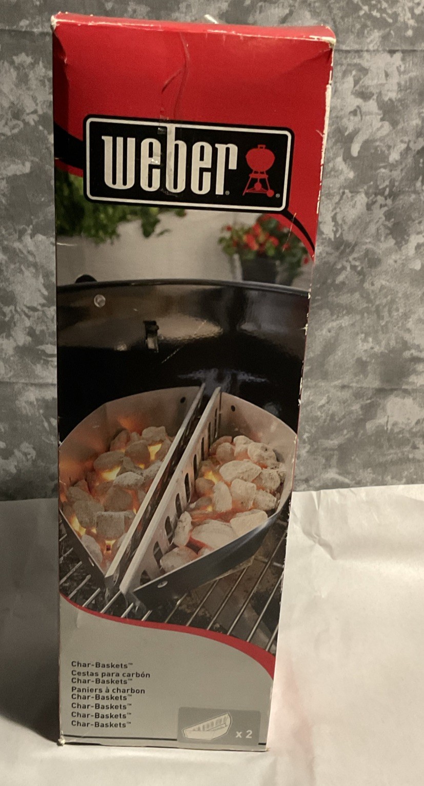 Weber Grills 7403 Char-Baskets for Charcoal Kettle Grill Indirect Direct Cooking