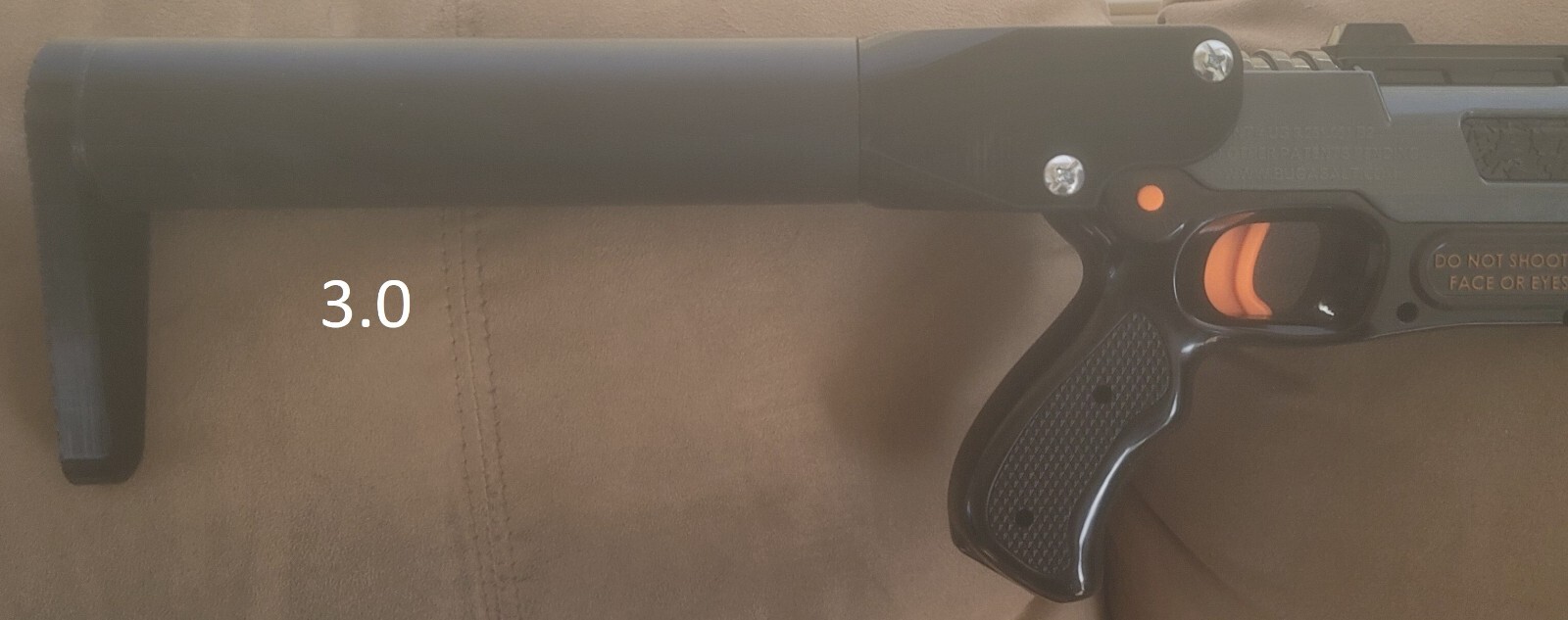 Stock for A Salt Shooting Bug Gun 3D Printed 2.0 2.5 3.0
