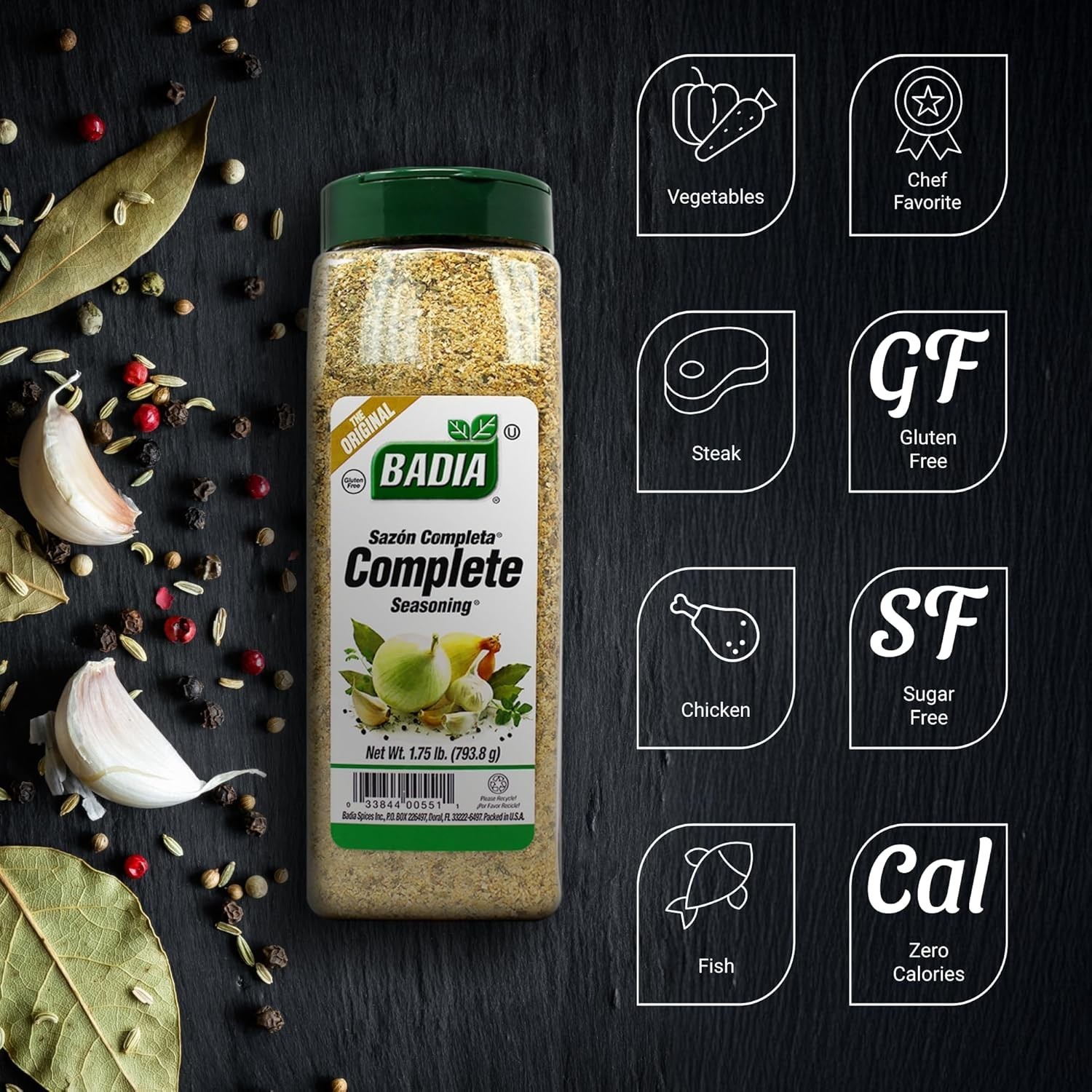 Complete Seasoning 28oz All-Purpose Spice Blend Garlic Onion Salt Pepper Herbs