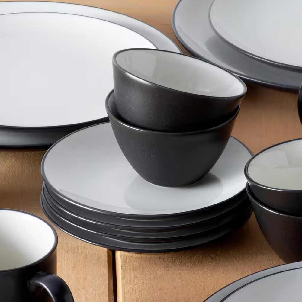 Colorwave Graphite 4 In., 7 Fl. Oz. (Black) Stoneware Mini Bowls, (Set of 4)