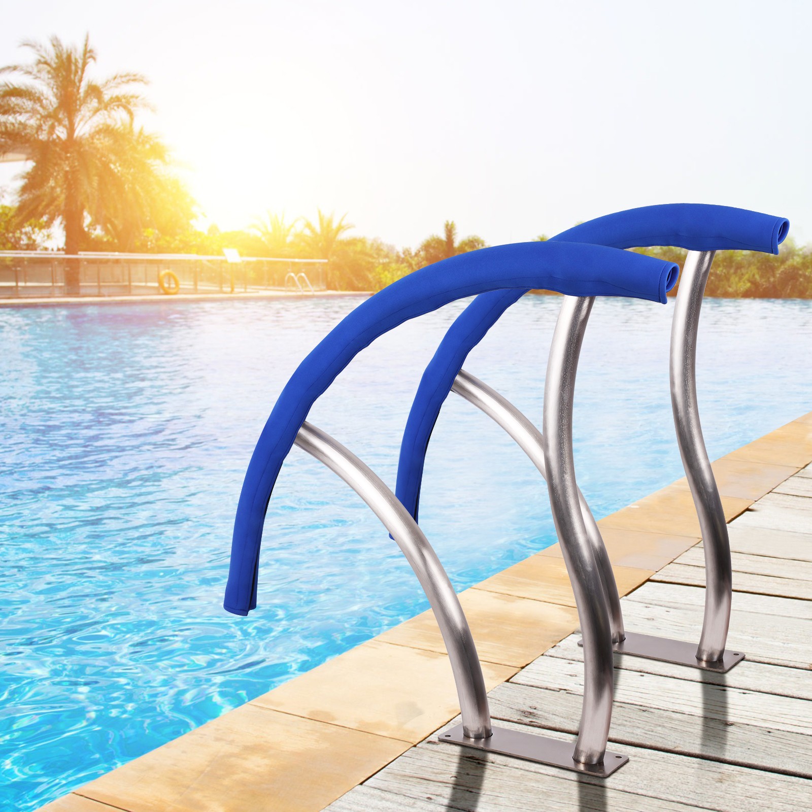 Garvee 2-Pack Stainless Steel Pool Handrails 30″x30″ 250Lbs for Inground Pools
