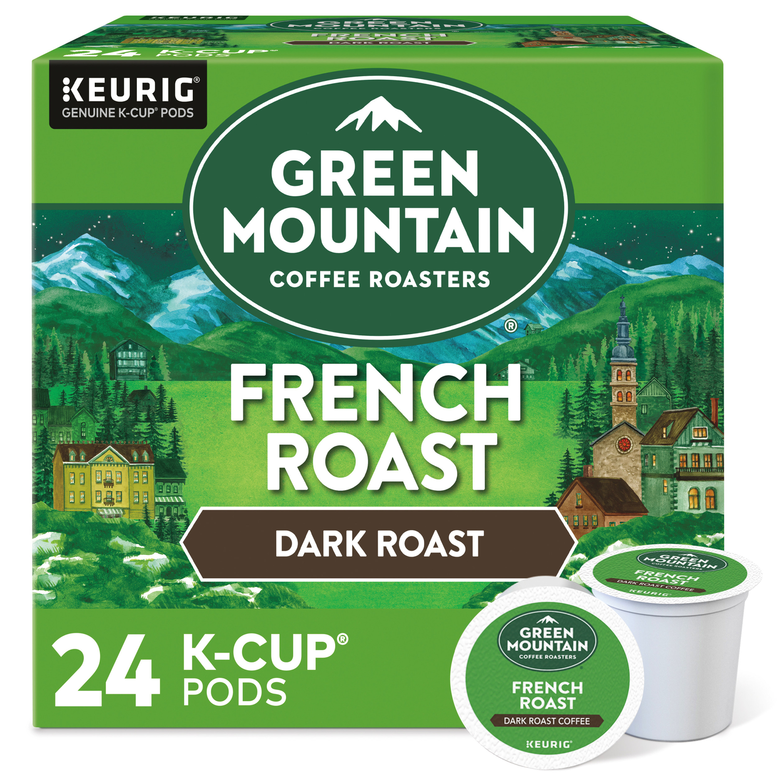 Green Mountain Coffee Roasters French Roast K-Cup Pods, Dark Roast, 24 Count