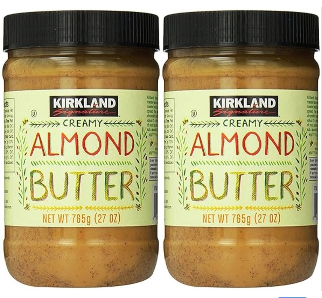 2 Jars Kirkland Signature Creamy Almond Butter, 27 oz Each – FREE SHIPPING !!!!
