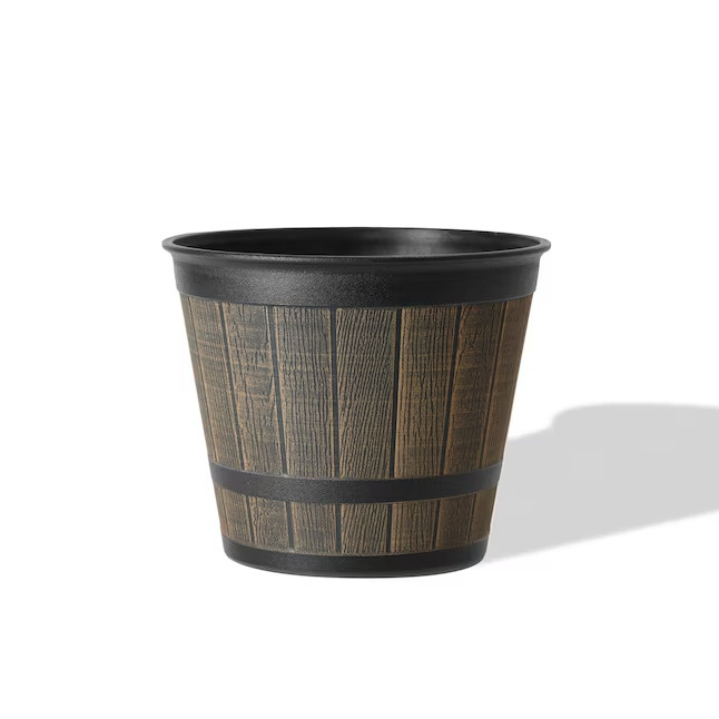 8.12-in W x 8.12-in L x 6.69-in H Spiced Maple Recycled plastic Pots & Planters