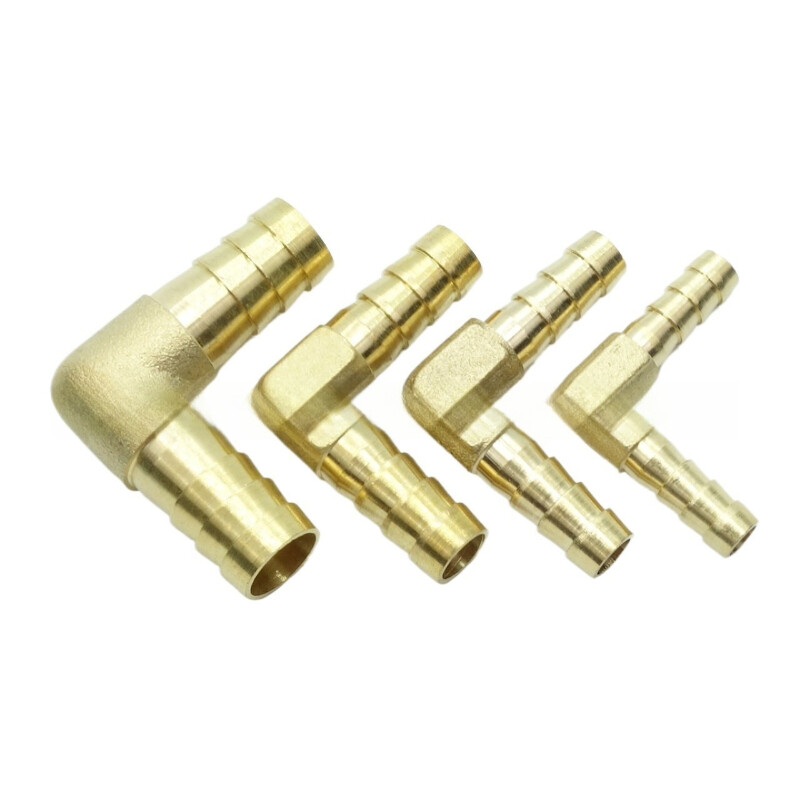 1Pcs Brass Barb Fitting 90 Degree Elbow Connector 3/8″ 1/2″ 1/4″ 5/16″ Barb