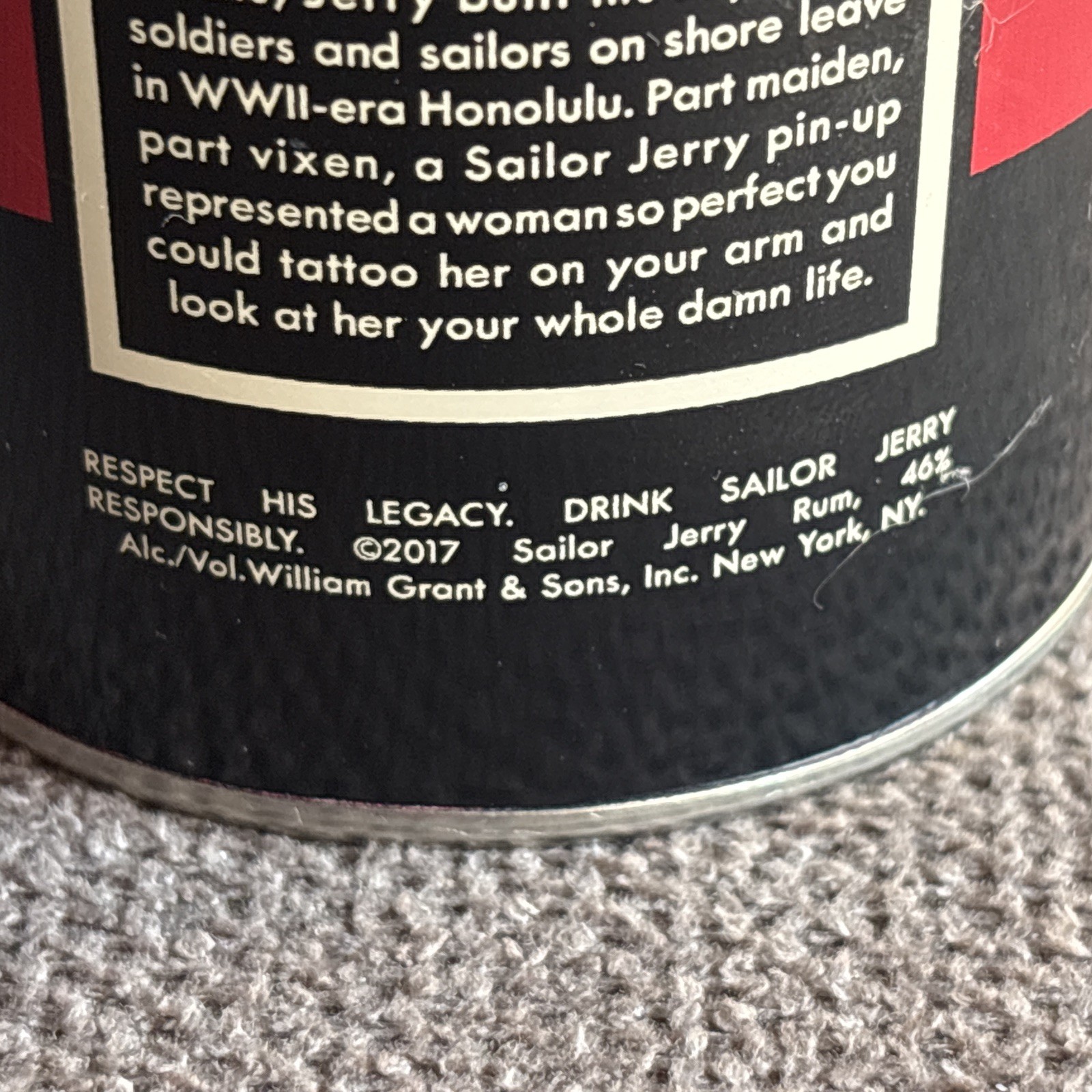 2X 2017 Sailor Jerry Spiced Rum 13 1/2 oz Metal Tin Cups~~ Set of 2~