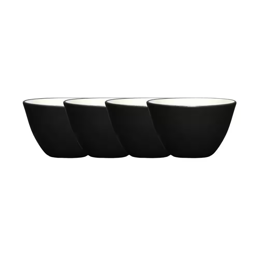 Colorwave Graphite 4 In., 7 Fl. Oz. (Black) Stoneware Mini Bowls, (Set of 4)
