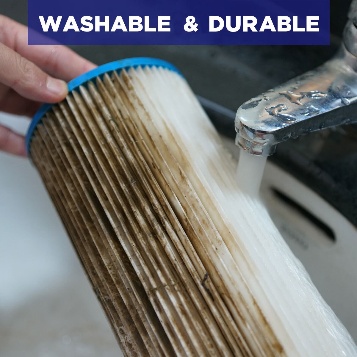 4 Pack 20″x4.5″ Whole House Washable Pleated Sediment Water Filter for Big Blue