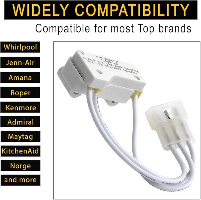 1PCS Dryer Door Switch Replacement Exact Fit For Whirlpool Kenmore Dryer