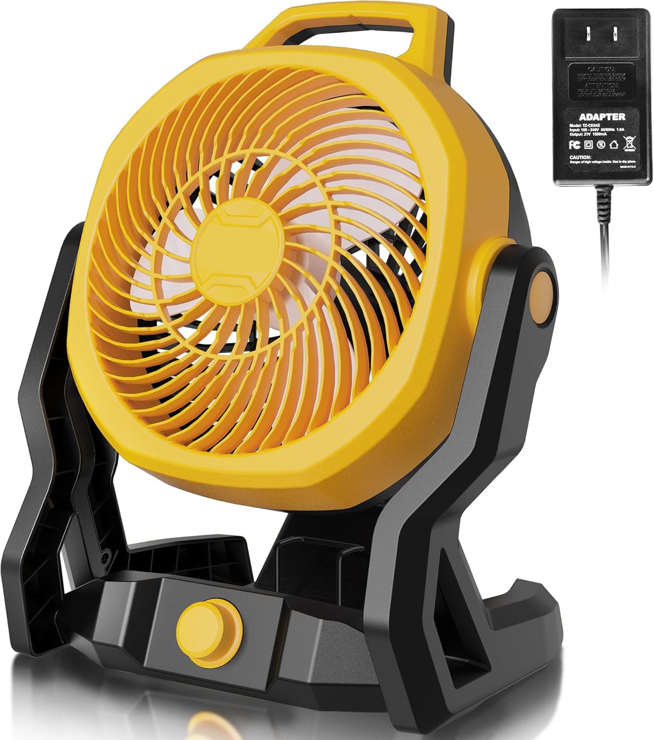 Cordless Fan For Dewalt 20V Max Li-ion Battery W/ AC Adapter 6 Speed Jobsite Fan