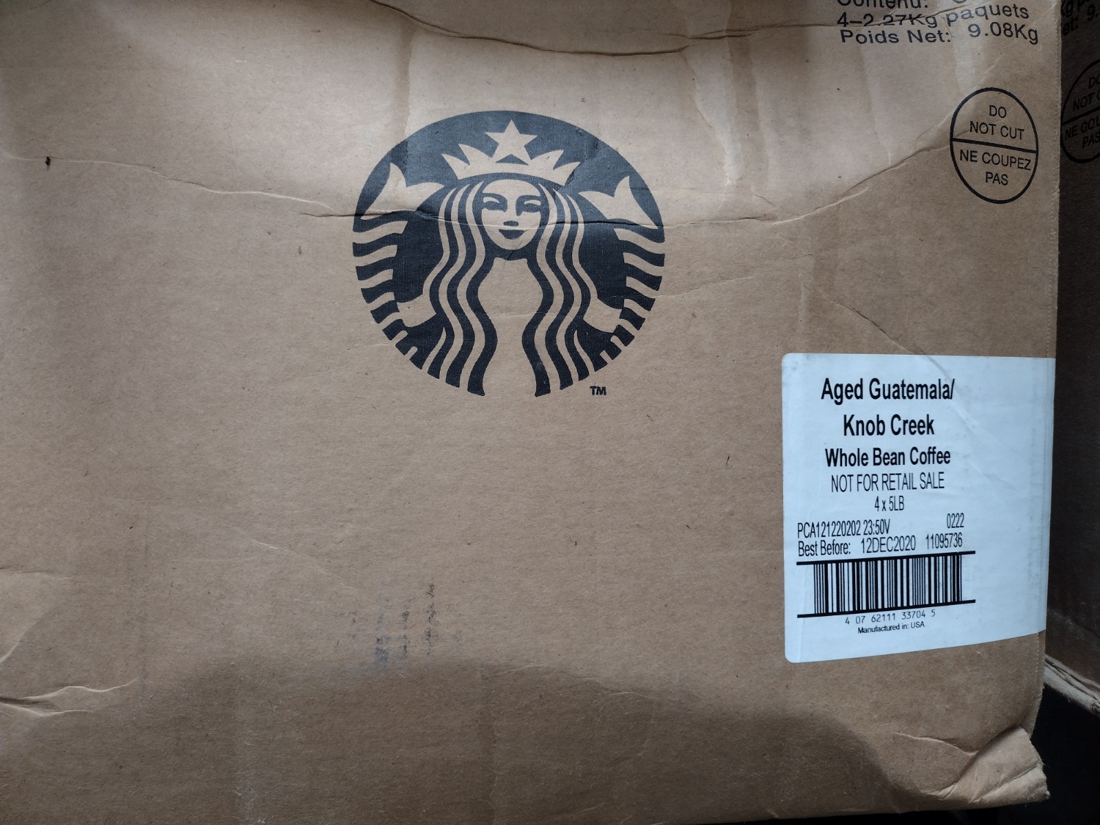 Starbucks Aged Guatemala 5 lb Bag BB 12/2020 CASE OF 4 20lb