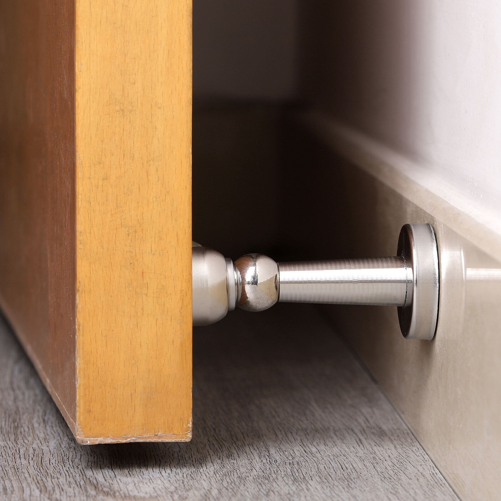 Magnetic Door Stop Holder Stay Home Safety Stopper Guard Office Fitting Screws