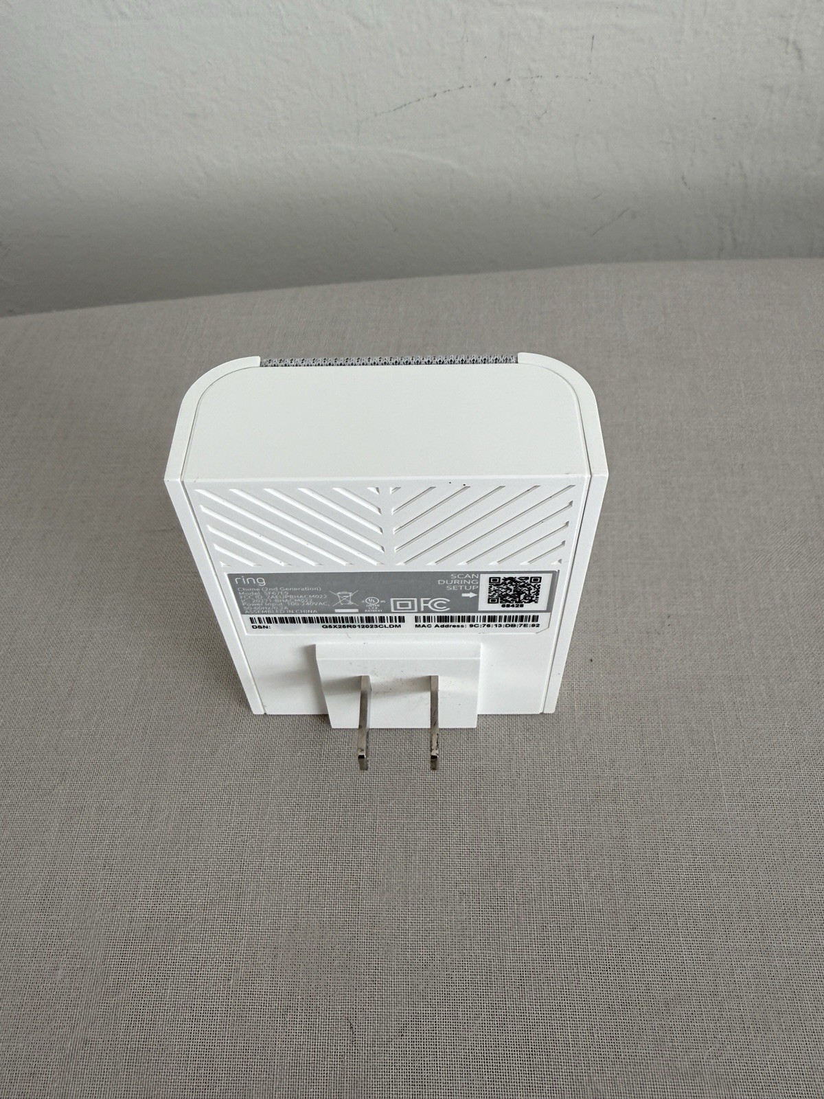 Ring Chime 2nd Gen Plug-In WiFi Chime for Ring Doorbell Camera