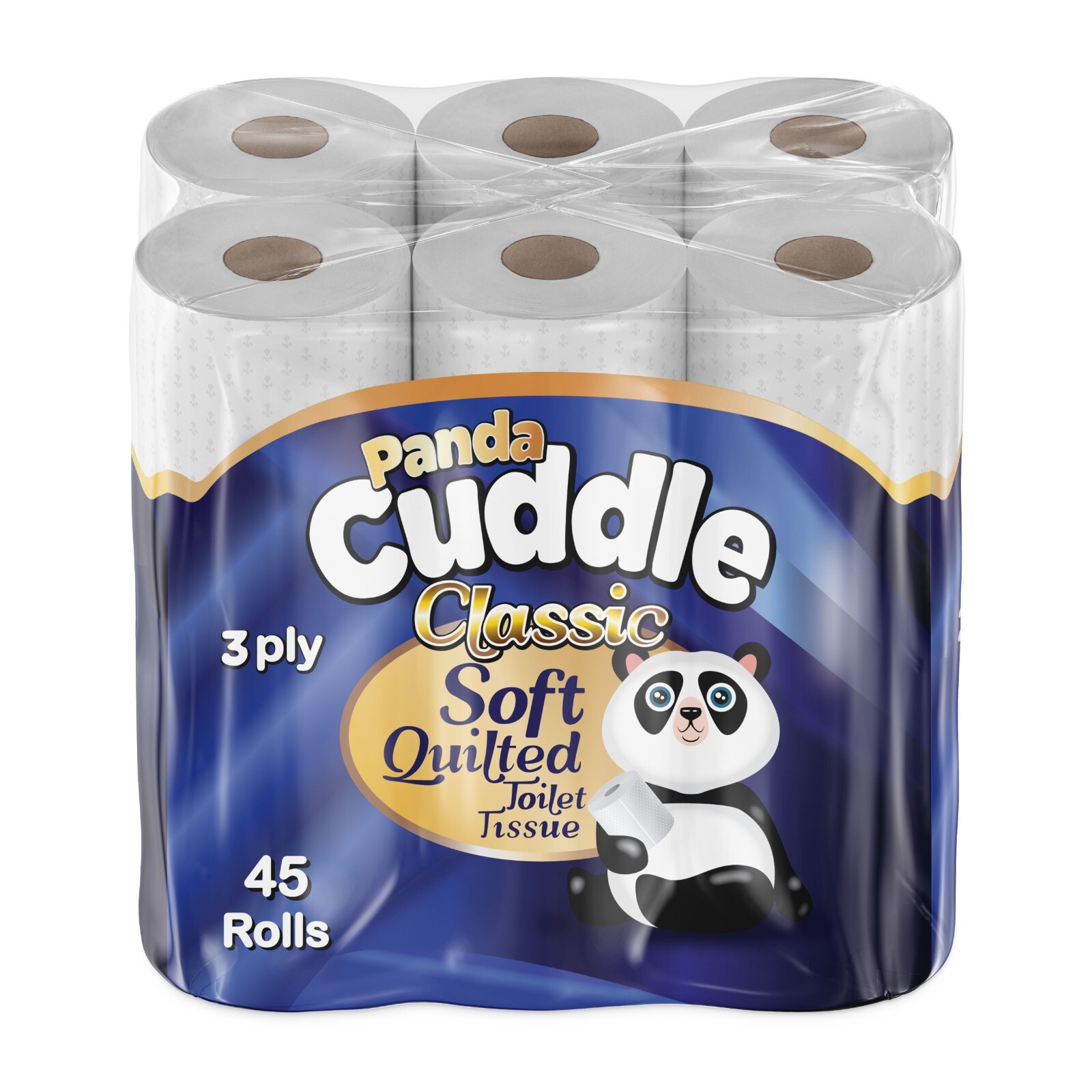 9- 18 – 45 – 90 Rolls Panda Cuddle Classic Soft Quilted 3 Ply Toilet Bulk Buy