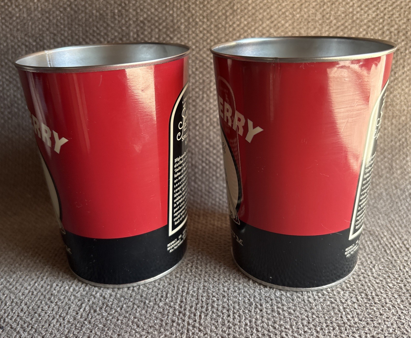 2X 2017 Sailor Jerry Spiced Rum 13 1/2 oz Metal Tin Cups~~ Set of 2~