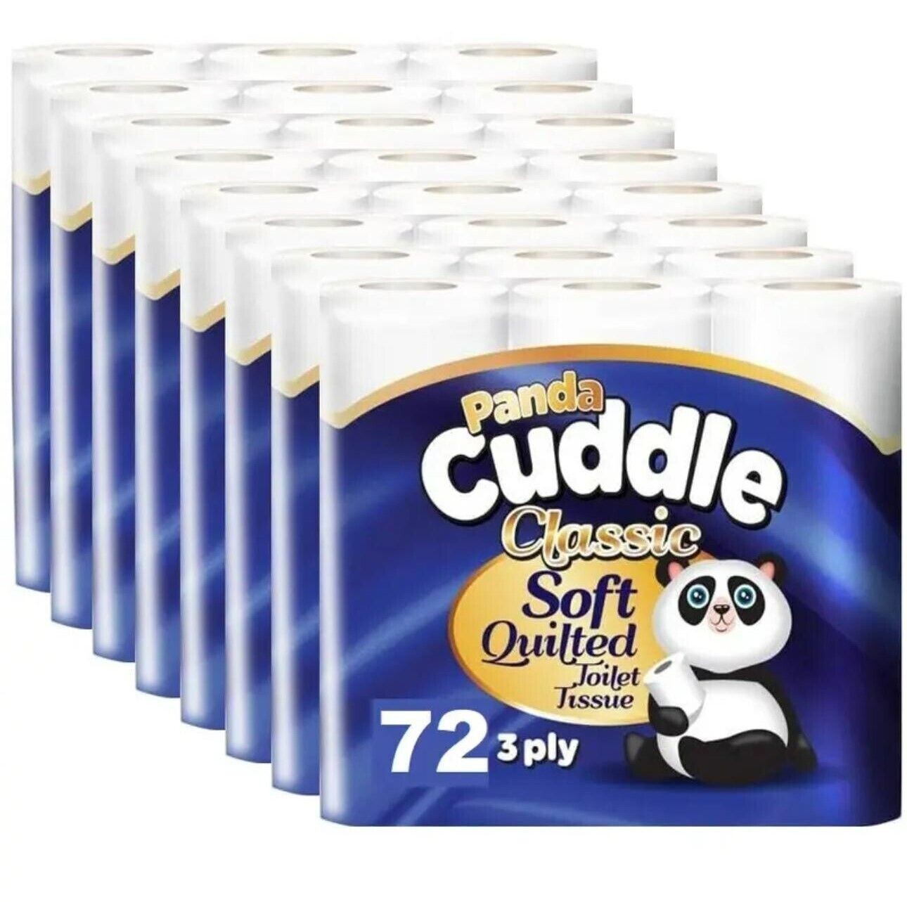 9- 18 – 45 – 90 Rolls Panda Cuddle Classic Soft Quilted 3 Ply Toilet Bulk Buy