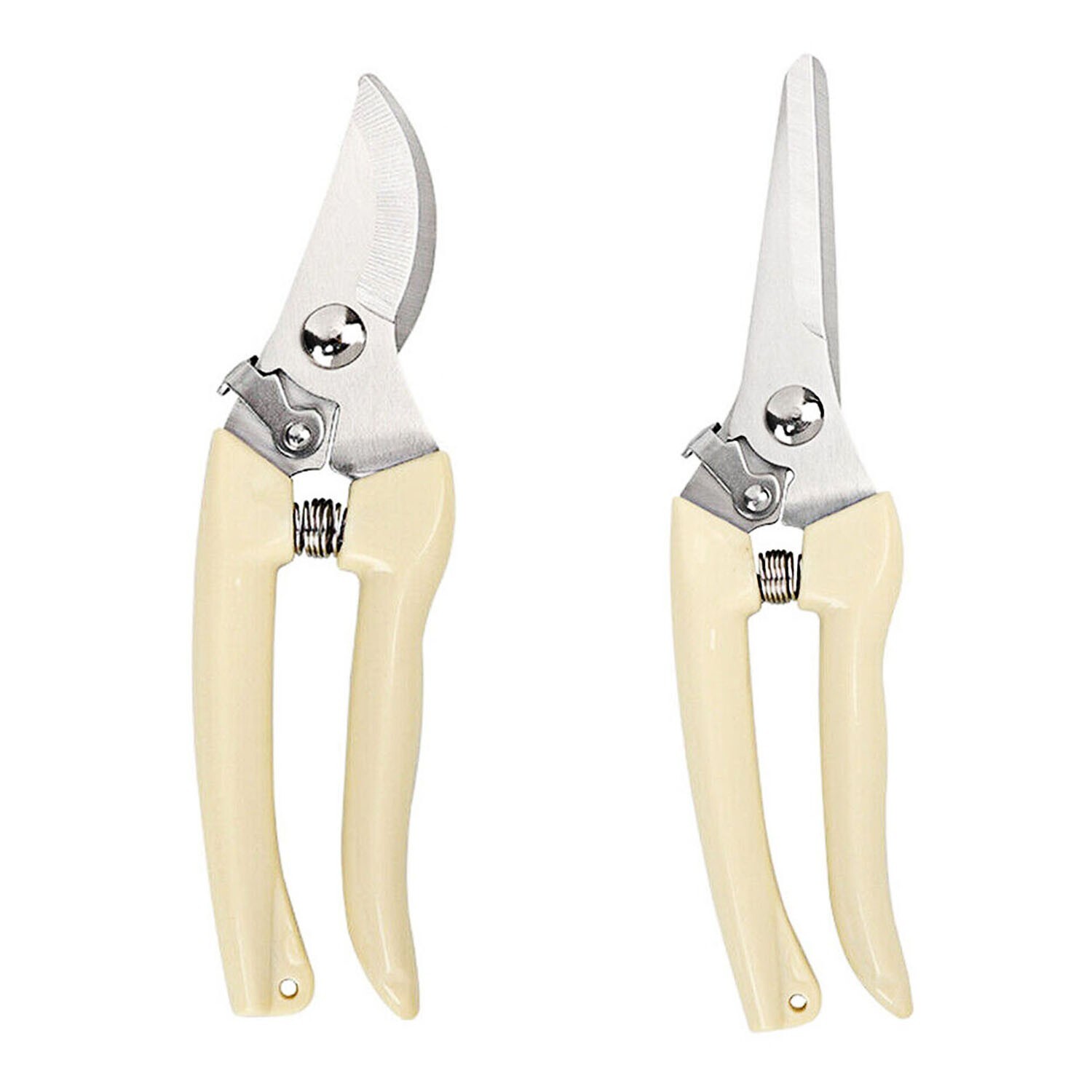 2 Pack Garden Pruning Shears Set Bypass Pruner Straight Blade Scissors USA