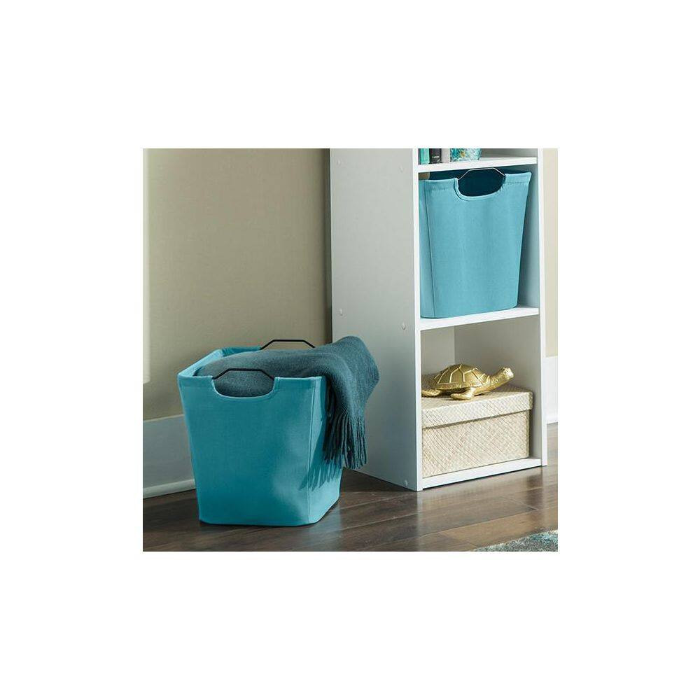 10.5 In. W X 11 In. H X 10.5 In. D Aqua Wire Framed Fabric Drawer