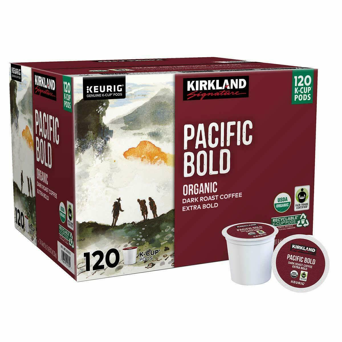 Kirkland Signature Coffee Keurig 120 K-Cups, Pacific Bold Dark Roast 2025