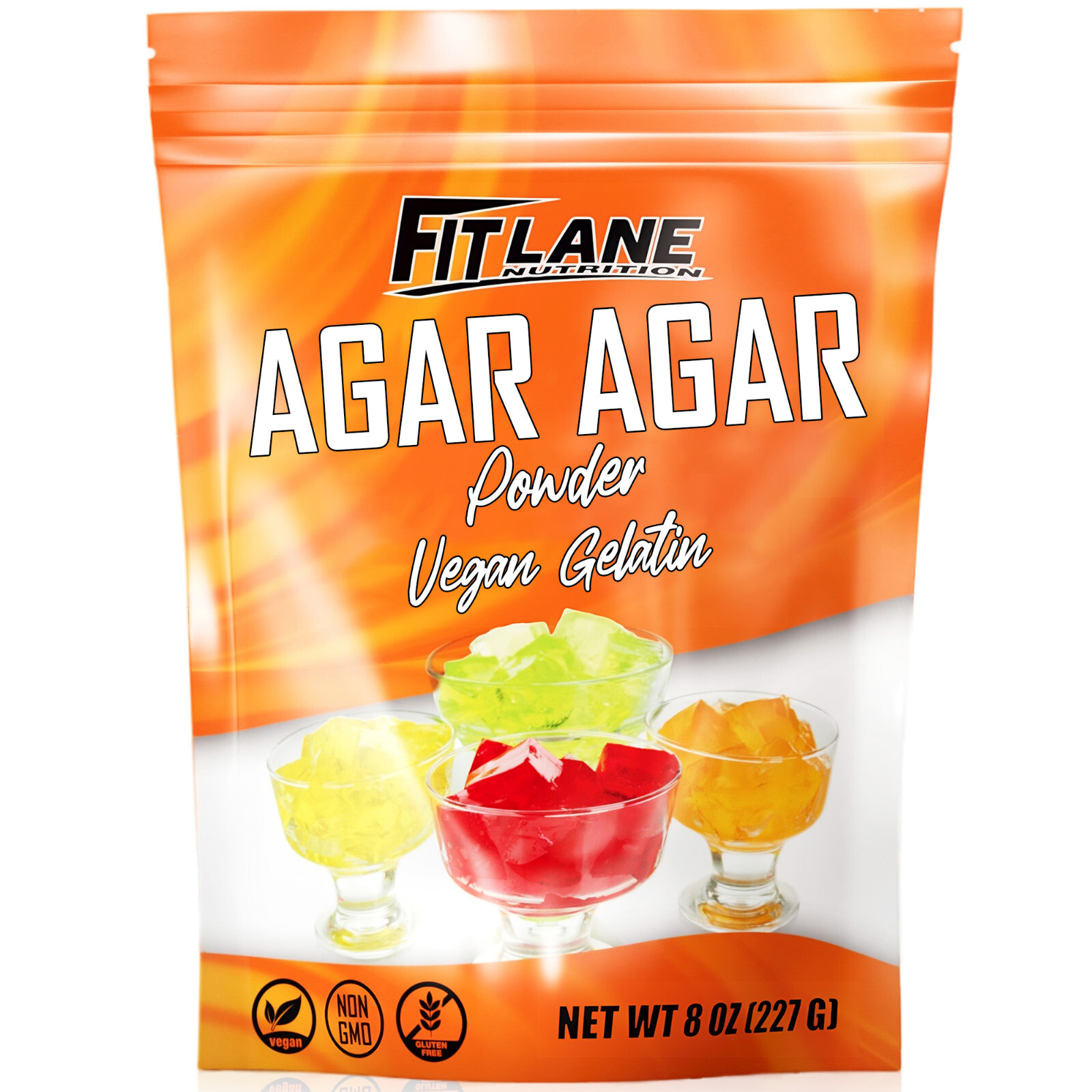 Agar Agar Powder. Vegan (Vegetarian) Gelatin. Non GMO, Gluten Free 8 oz Bag