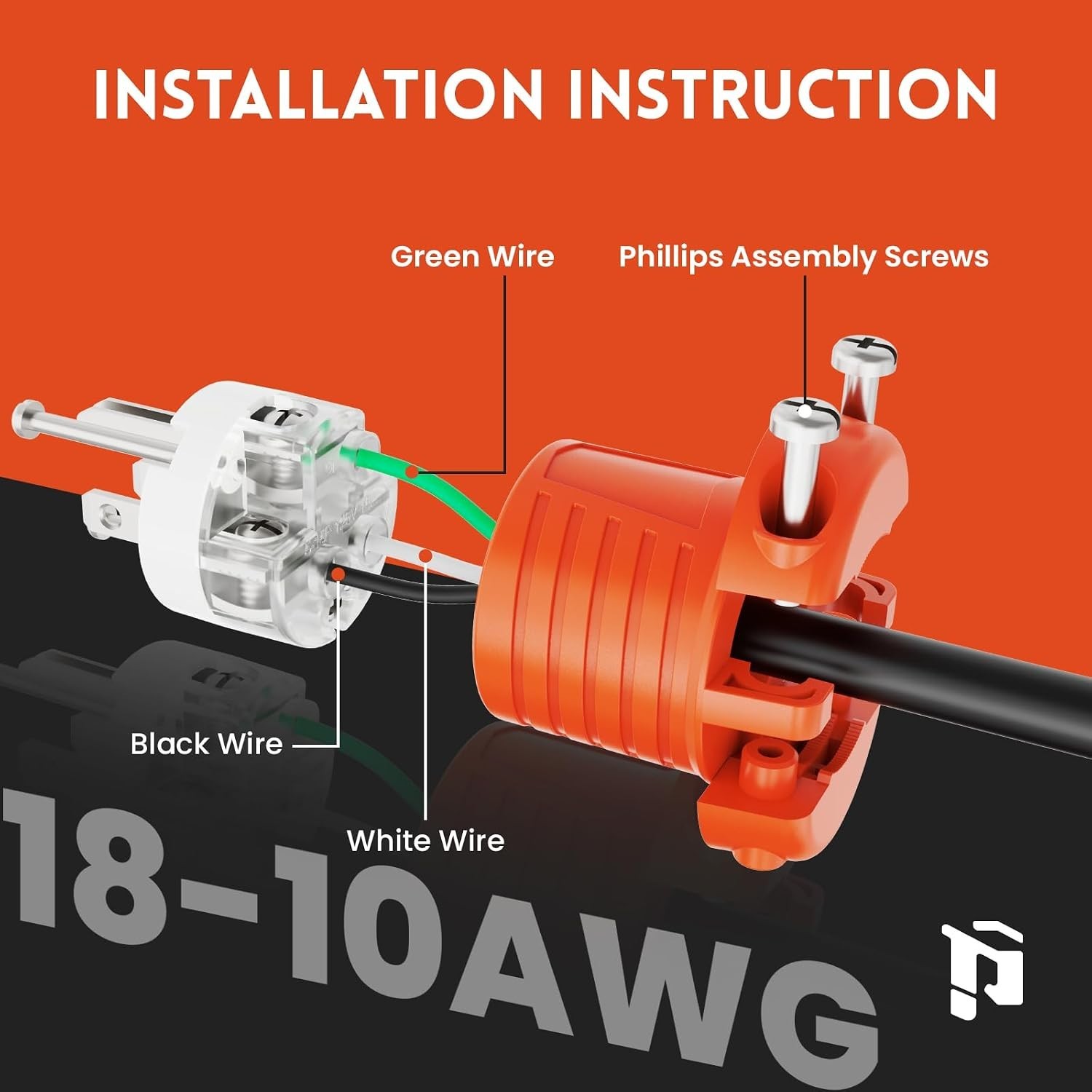 Adjustable 3-Prong Plug & Connector Set, Reliable for Home and Industrial Use