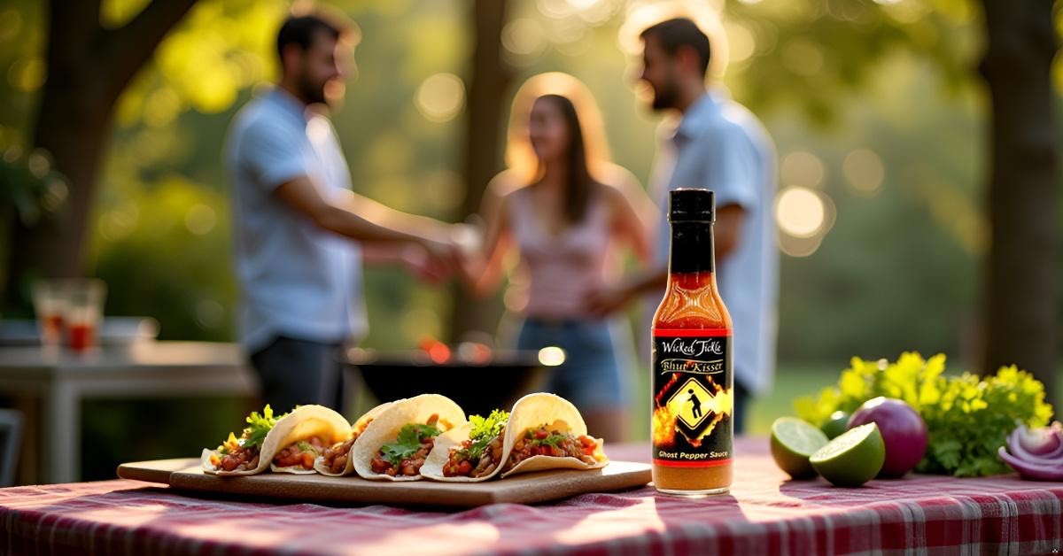 Hot Sauce Gift Set Ghost Pepper Trinidad Scorpion Box 4 Pack Wicked Tickle
