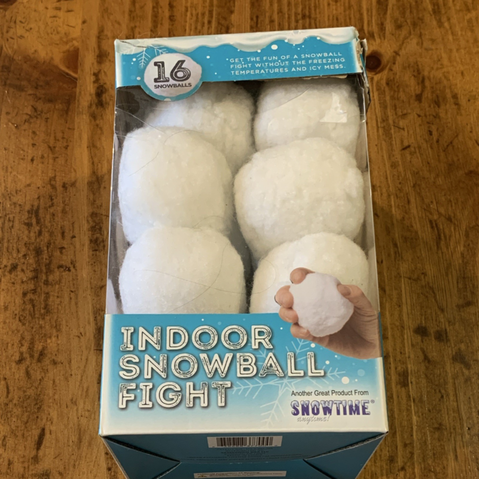 Snowtime Anytime Indoor Snowball Fight Set of 16 Soft Winter White Snowballs