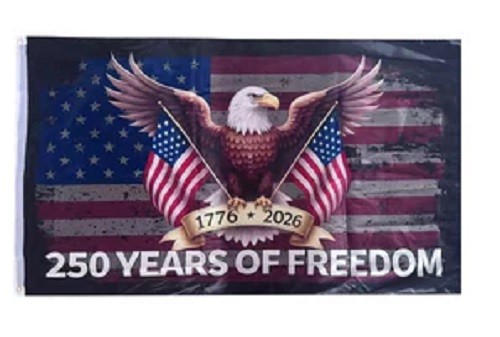 3X5 USA 250 YEARS OF FREEDOM 1776-2026 BALD EAGLE AMERICAN FLAG BANNER X1