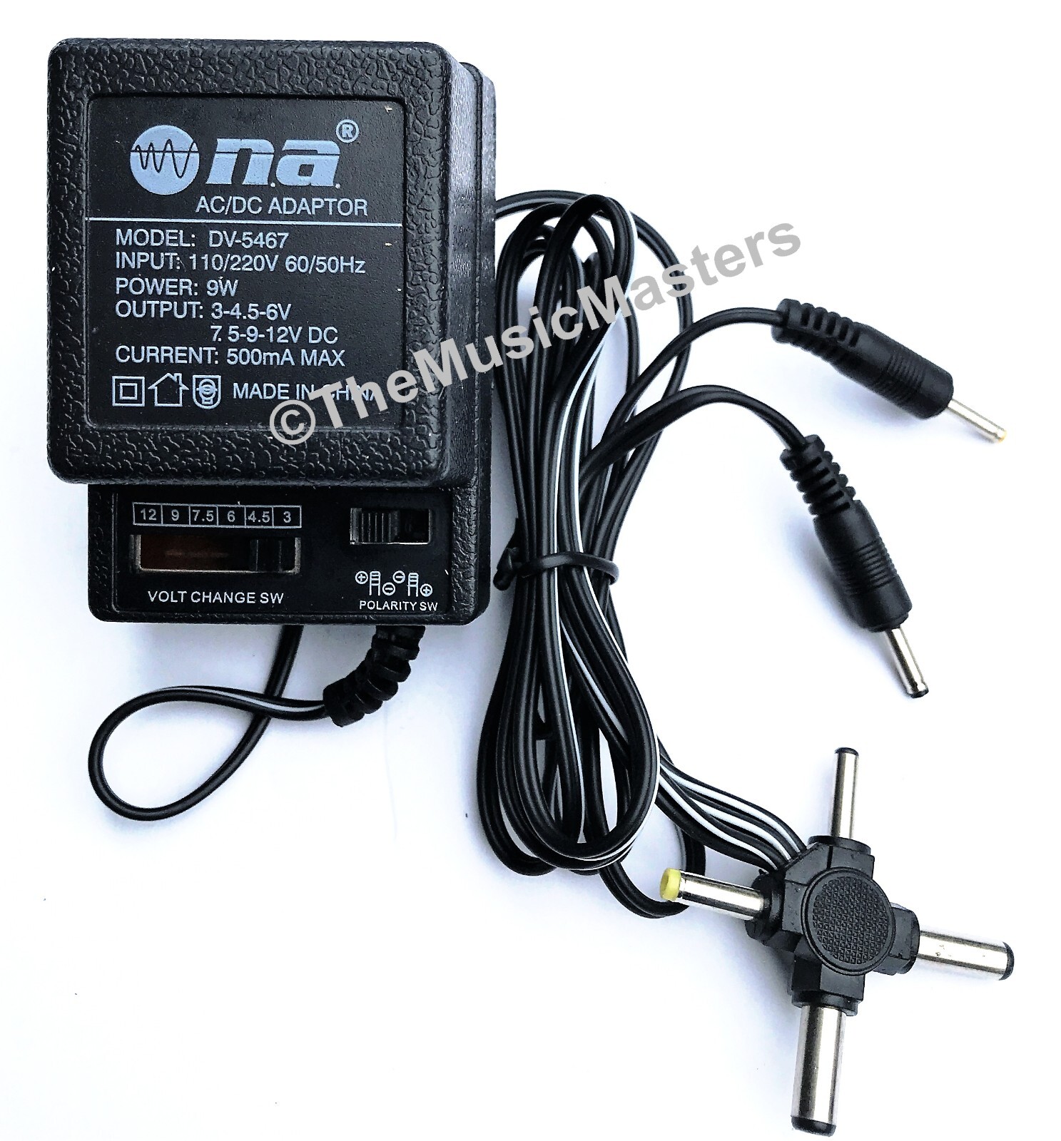 Universal AC to DC Power Supply Wall Plug Adapter 3V 4.5V 6V 7.5V 9V 12V 500mA
