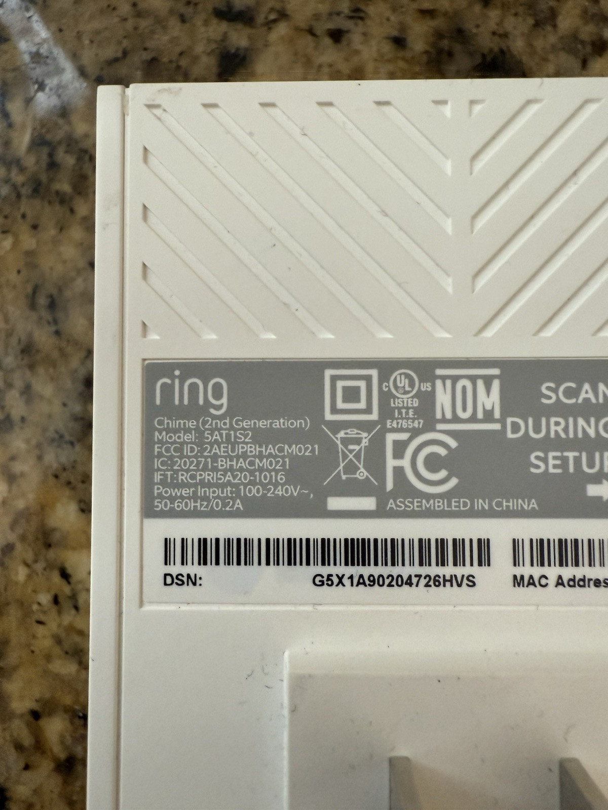 Ring Chime 2nd Generation 5AT1S2