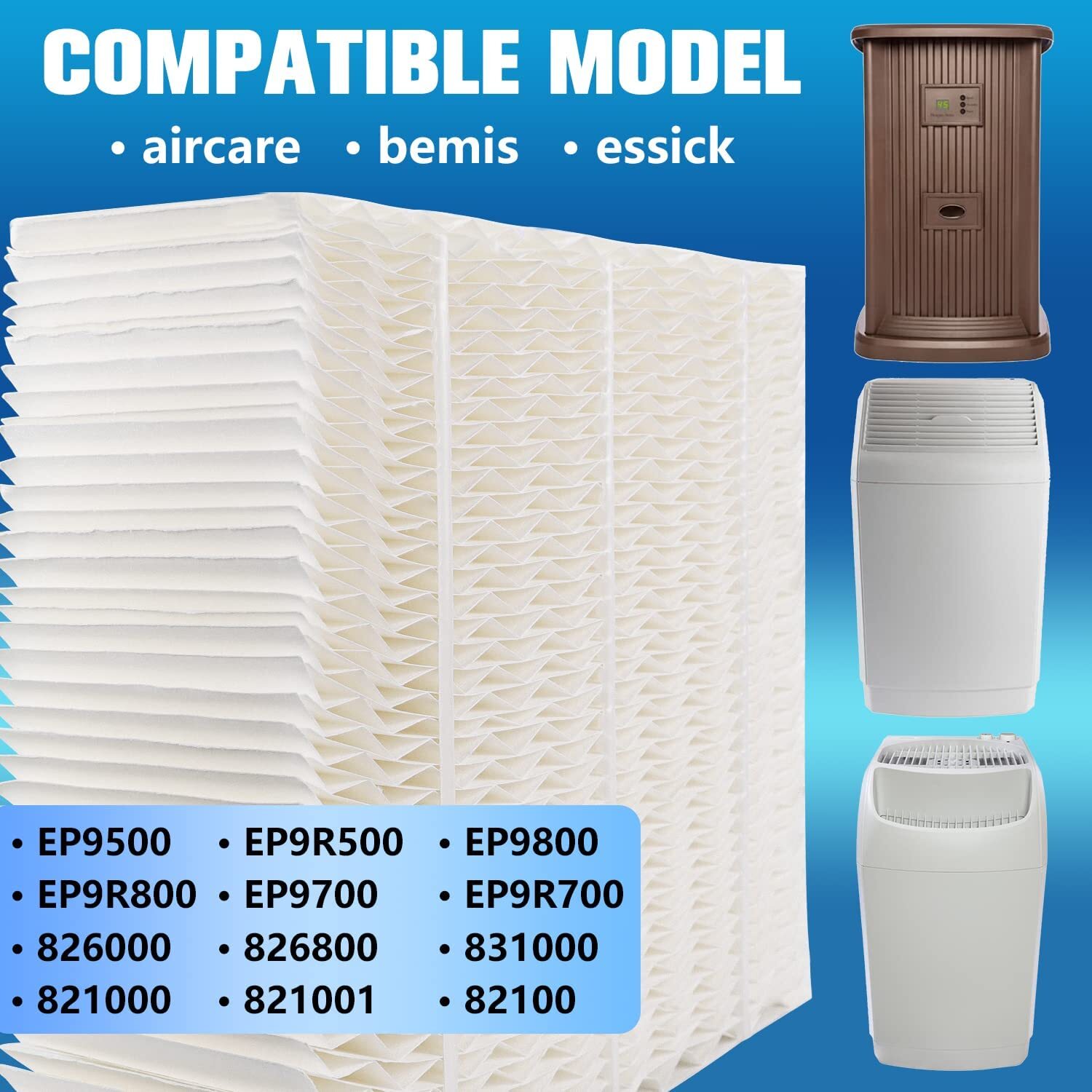 Humidifier Filters for AirCare 1043 Wick Super Bemis Essick Air 2 PACK