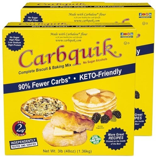 Carbquik Biscuit Baking Mix Pancakes Pizza Crust Bread Low Carb No Sugar 2 pack
