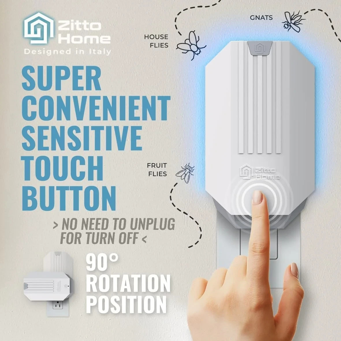 Zitto Home Flying Insect Trap with Plug-in Fly Trap Device and Refill Kit