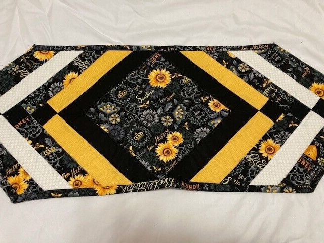 Spring,Summer, Fall “You Are My Sunshine “Quilted Table Runner 13 x36 in