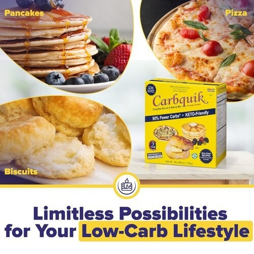 Carbquik Biscuit Baking Mix Pancakes Pizza Crust Bread Low Carb No Sugar 2 pack